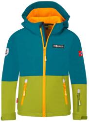 TROLLKIDS Детско софтшел яке Trollkids Kid's Skjorta Jacket Softshell jacket - Pear Green / Lagoon Green / Sahara Sunset - размер 122 (EU) (703-6162-0616)