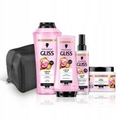 Schwarzkopf Liquid Silk sampon maszk kondicionáló matt hajra kozmetikai táska