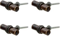 Clayre & Eef Set 4 butoni mobilier din fier maro cu patina aramie 5x3x2 cm (64895deco)