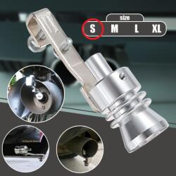 Arts and Crafts Fluier din aluminiu pentru toba marime S, compatibil cu motoare intre 1000 - 1600 cc (AVX-T1939)
