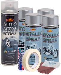 Arts and Crafts Kit complet reparatie si vopsire jante culoare Argintiu Metalizat, V4 (AVX-KVJ-AGV4)