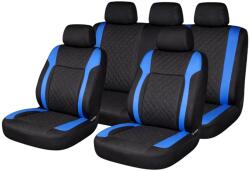 Arts and Crafts Set huse scaune auto Premium, model DIAMOND Drive, design Sportiv, universale, ergonomice, Piele Ecologica Matlasata, culoare Negru/Albastru (AVX-USVG53)