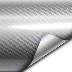 Arts and Crafts Folie colantare auto Carbon 5D Lacuit Argintiu (3, 0m x 1, 52m) (AVX-KX10273)
