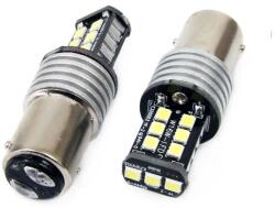 Arts and Crafts Set becuri auto cu LED CANBUS compatibil P21/5W BA15D 15 SMD 7.5W Alb 12/24V, destinat competitiilor auto sau off-road (AVX-AM01641)