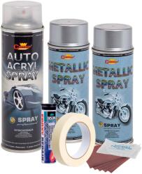  Kit complet reparatie si vopsire jante culoare Argintiu Metalizat, V2 (AVX-KVJ-AGV2)