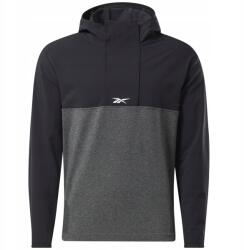 Reebok Férfi Kapucnis Pulóver Ubf Myoknit Hoodie HA9077 fekete-szürke (HA9077)