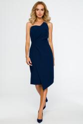 MOE Ruha Elegáns Női Estélyi MIDI Fűző Sötétkék 42 XL (M409 GRANAT XL)
