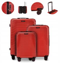 Wings Bőrönd szett Wings 100% polikarbonát Tsa 3 darabos szett tágas tartós (PC141-3KPL-RED)
