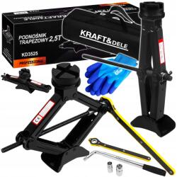  Trapéz Emelő 2, 5T 115-430mm +kerékkulcs Dugókulcs Táska Kraft KD3525 (KD3525)