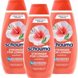 Schauma Stronger for Longer Hair sampon Hibiszkusz és Rozmaring 400ml x3 db (5907022607857)