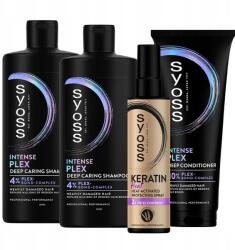 Syoss Intense Plex sampon kondicionáló spray sérült hajra 4 db (SYOSS KUR INTENSE PLEX MIX X4 1)