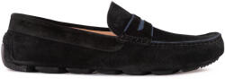 Boss Shoes Loafers bărbătești din piele întoarsă în culoare neagră D7770 (D7770)