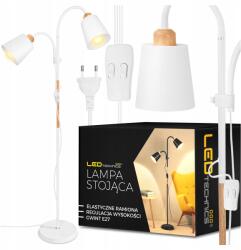 LEDTechnics Álló Padló Lámpa Állítható 170cm Modern 2x E27 Led Bekapcsoló (8567)