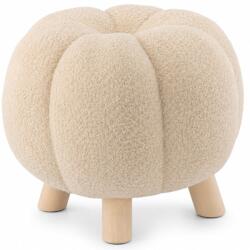 Brius Taburet decorativ pentru living si dormitor, material plusat, 32x30 cm, bej (PHO-5994)