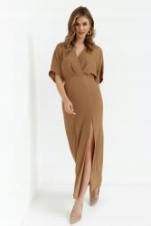 Makover Ruha Esti Nyári Maxi Ruha Réssel, Bézs 42 XL (K163 BEŻOWY XL)