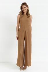 Makover Elegáns Női Overál Széles Szárú Bézs 42 XL (K184 BEŻOWY XL)