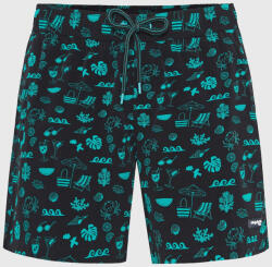 Funky Buddha Costum De Baie Bărbați Pantaloni Scurți Negri Cu Modele FBM013-020-16-BLACK (FBM013-020-16-BLACK)