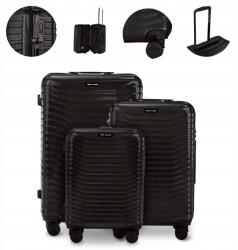 Wings Bőrönd szett Wings polikarbonát Tsa gurulós bőrönd közepes nagy (PC141-3KPL-BLACK)