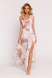 MOE Ruha Elegáns Női Estélyi Maxi Chiffon Fehér 44 XXL