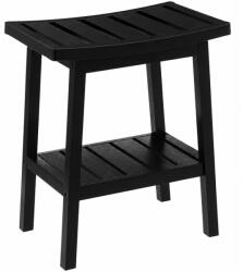 5five Simple Smart Taburet de baie cu depozitare 5Five Bambou din bambus, negru, 40x25x46 cm (JJ-174605A)