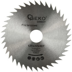 GEKO Lamă de tăiat lemn 125mm 40T 22mm 40030 (G00051)