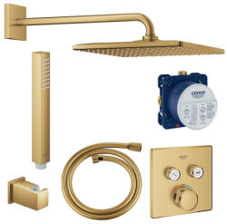 GROHE Sistem de dus incastrat Grohe Grohterm SmartControl Rainshower cu termostat auriu periat Cool Sunrise (setRainshowerauriuperiatGN)