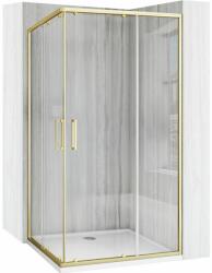 Rea Cabina de dus dreptunghiulara cu usi glisante auriu periat Rea City 80x100 cm (5902557396566)