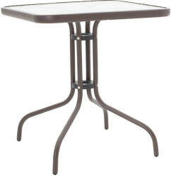 PAKOWORLD Masa Watson metal maro-sticla, 70x70x70 cm (130-000032)