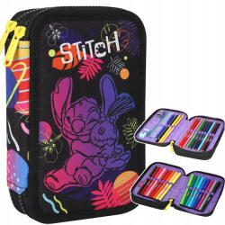 Colorino - Stitch tolltartó töltött Jumper 2 Stitch Black 125 × 195 × 55mm, klapnis
