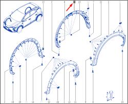 Original Renault Overfender aripa spate dreapta ORIGINAL RENAULT 788A20700R (788A20700R)
