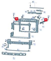 Original Vw Group Suport lateral panou radiator dreapta, ORIGINAL VW GROUP 565806930 (565806930)