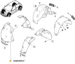 Original Renault Carenaj, pasaj roata ORIGINAL RENAULT 8200289937 (8200289937)