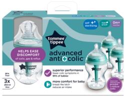Tommee Tippee Advanced anti-colic cumisüveg 260ml 0hó 3db türkiz 42274601