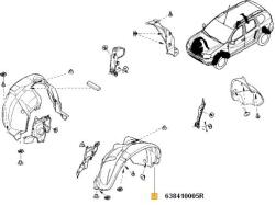Original Renault Carenaj, pasaj roata ORIGINAL RENAULT 63 84 100 05R (63 84 100 05R)