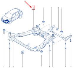 Original Renault Cadru inferior fata ORIGINAL RENAULT 54400JY00A (54400JY00A)