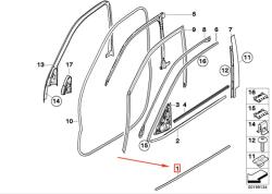 Original Bmw Elemente decorative/protectie, portiera ORIGINAL BMW 51137158533 (5113 7158 533)