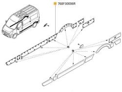 Original Renault Elemente decorative/protectie, parte frontala ORIGINAL RENAULT 76 8F 300 06R (76 8F 300 06R)