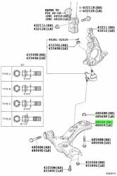 Original Toyota Brat, suspensie roata ORIGINAL TOYOTA 4806847060 (4806847060)