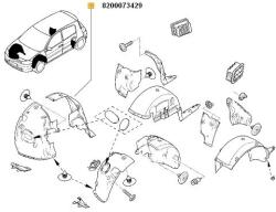 Original Renault Carenaj, pasaj roata ORIGINAL RENAULT 82 00 073 429 (82 00 073 429)