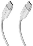 SBS USB-C - USB-C kábel, fehér-szürke (TECABLETISSUETCC32G) (TECABLETISSUETCC32G)