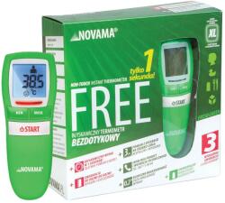 NOVAMA Termometru Non-contact NOVAMA Free pentru Masurarea Temperaturii Corpului sau Camerei Ecran LCD Memorie 30 Masuratori Verde (NovamaFree)