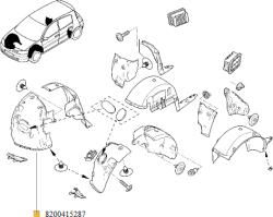 Original Renault Carenaj, pasaj roata ORIGINAL RENAULT 82 00 415 287 (82 00 415 287)