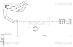 TRISCAN Furtun hidraulic, sistem de directie TRISCAN 8516 16024 (8516 16024)
