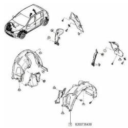 Original Renault Carenaj, pasaj roata ORIGINAL RENAULT 8200735438 (8200735438)