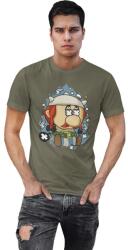 D&B Férfi/Unisex Póló PC00077 Obelix Katonai zöld-Méret XL (PC00077ObelixMilitaryGreenXL)