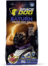  Space Dog Saturn Sensitive Single Beef száraz kutyatáp - marha, csökkentett gabonatartalom 15 kg + ajándék Flamingo jutifalat
