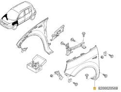Original Renault Aripa ORIGINAL RENAULT 82 00 020 568 (82 00 020 568)