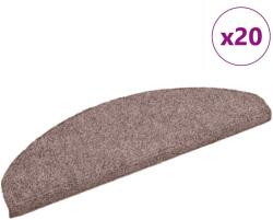 vidaXL 20 db krém öntapadó lépcsőszőnyeg 65x21x4 cm 3365643 (3365643)