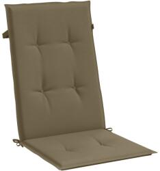 vidaXL 6 db tópszínű szövet magas háttámlájú székpárna 120x50x4 cm 4002438 (4002438)