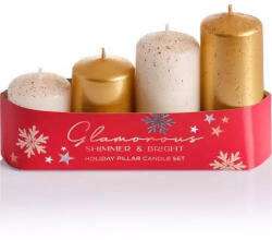Bartek Candles gyertya Glamour mix 40/55-70-85-100 sárga